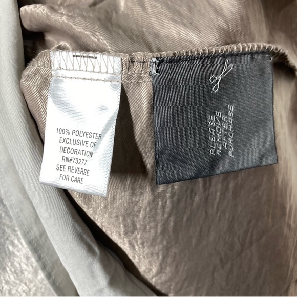 Simply Vera Vera Wang Dress Small Sleeveless Metallic 2 Tone Wrap Flowy belt - Picture 15 of 15